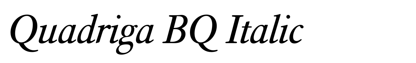 Quadriga BQ Italic